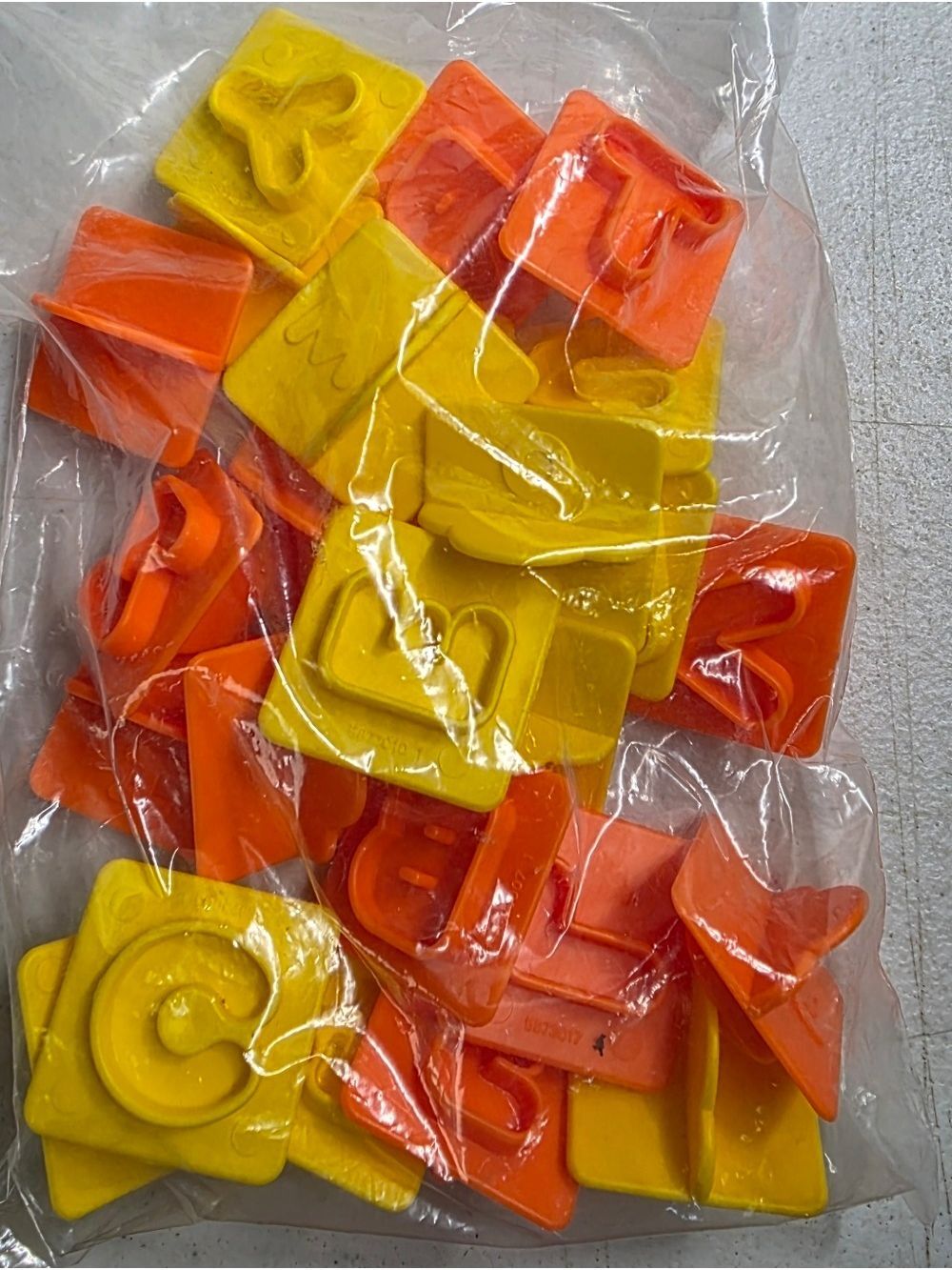 Vintage 90s Play-Doh Alphabet Stampers MISSING LETTER J